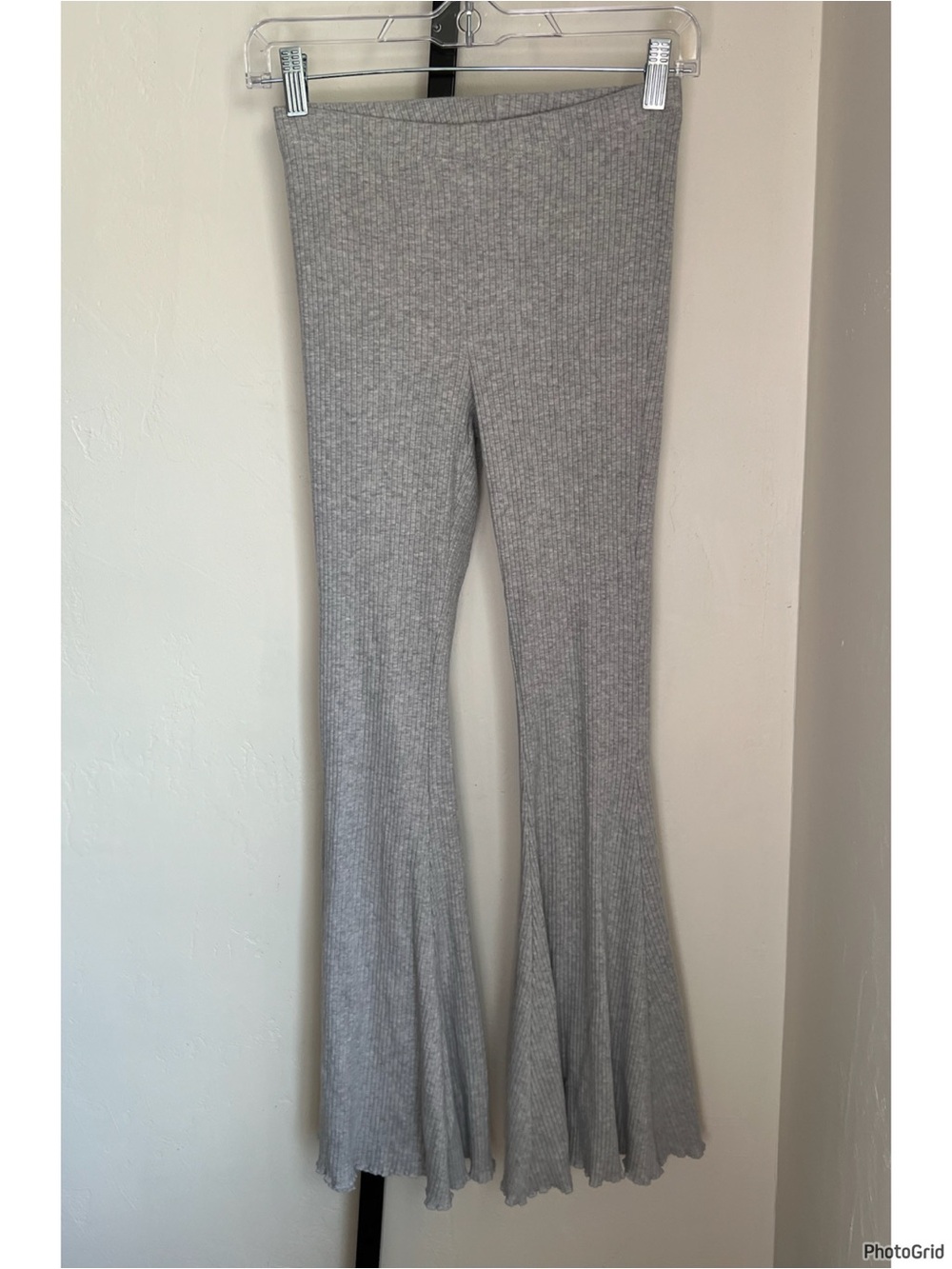 Aerie Grey Ribbed Flare Leggings XS